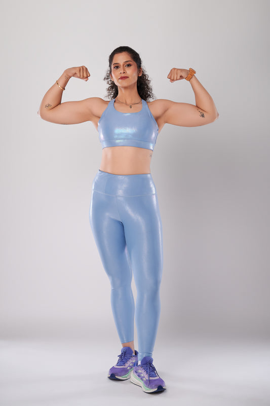 Blue Holo Leggings