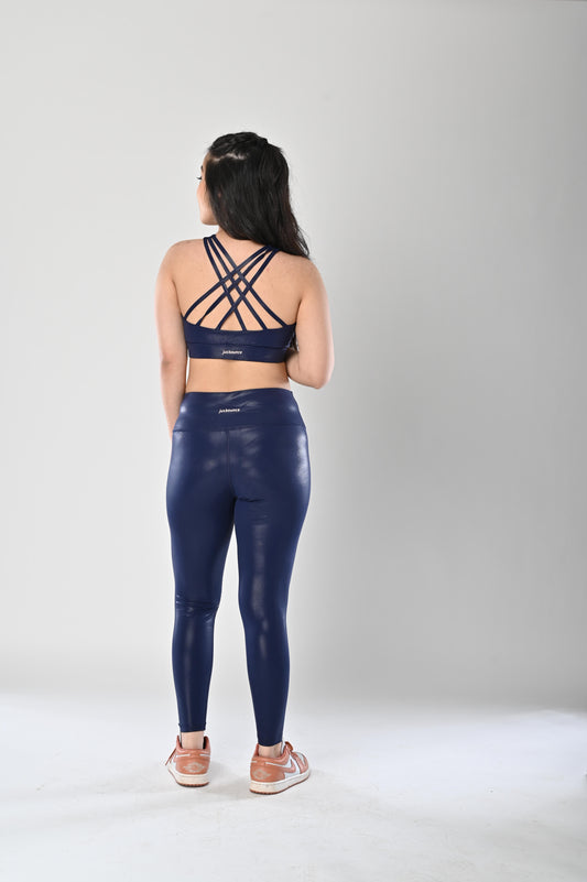 Midnight Navy Gloss Leggings