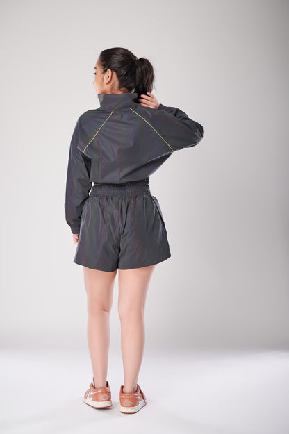 Greatest Obsession Reflective Zip Up Jacket