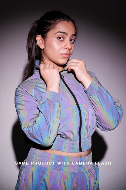 Greatest Obsession Reflective Zip Up Jacket