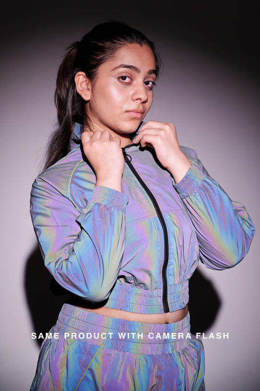 Greatest Obsession Reflective Zip Up Jacket
