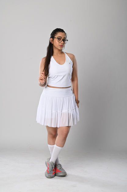 White Ace Crop Top