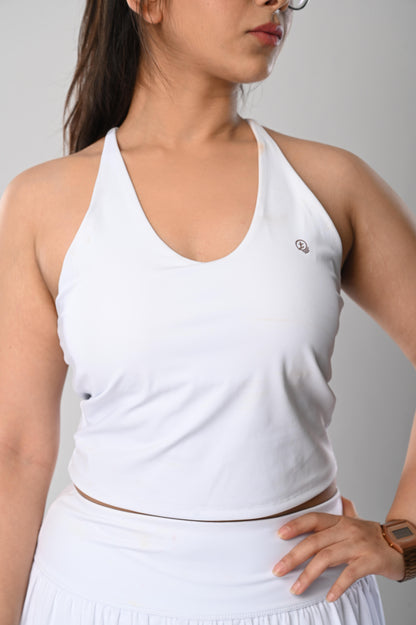 White Ace Crop Top