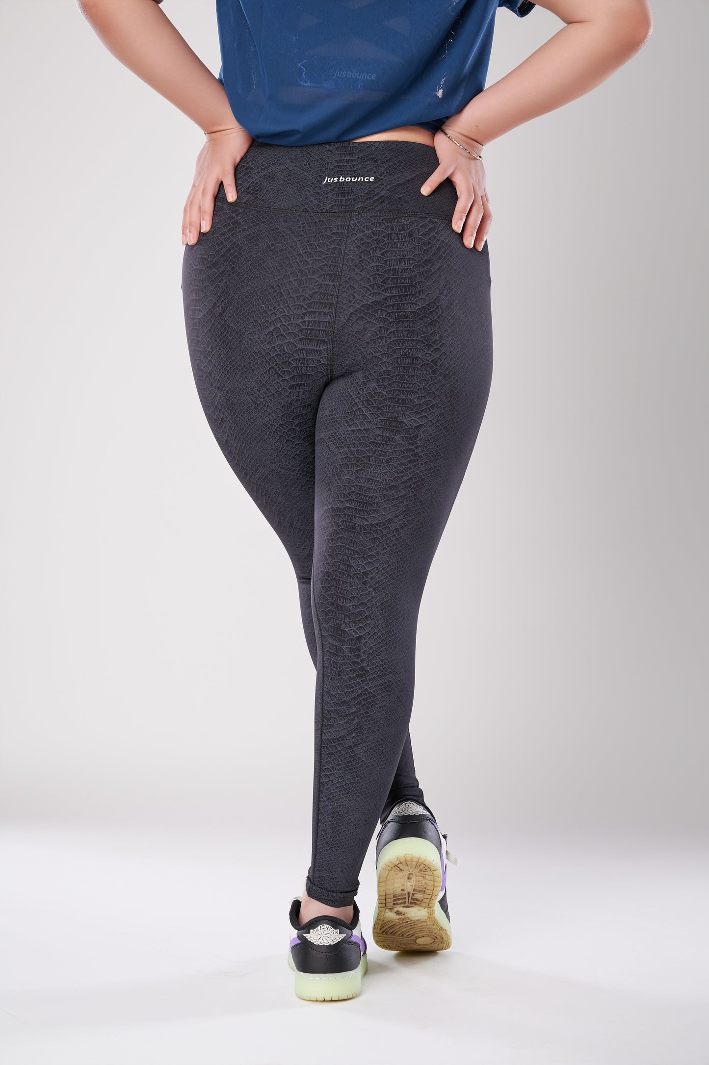 Black Snake Skin High Waist Leggings