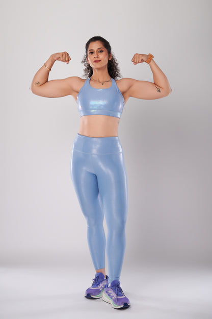 Blue Holo Leggings