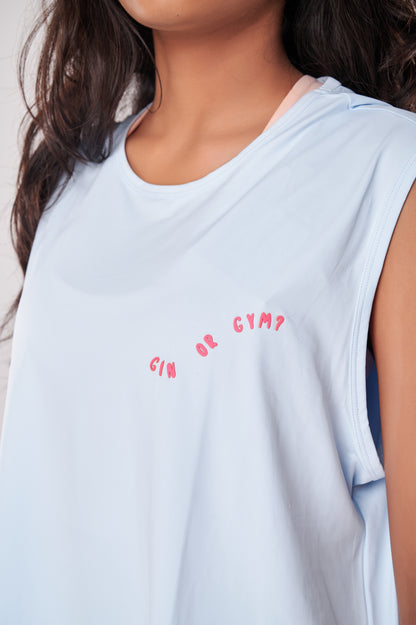 Gin Or Gym Blue Tank