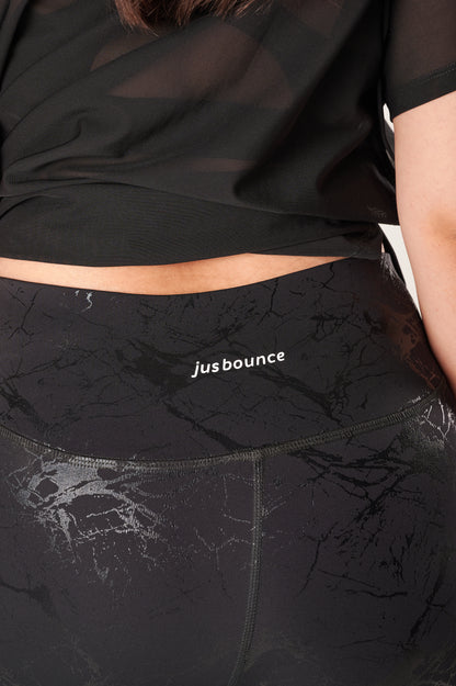 Black All Marble Leggings