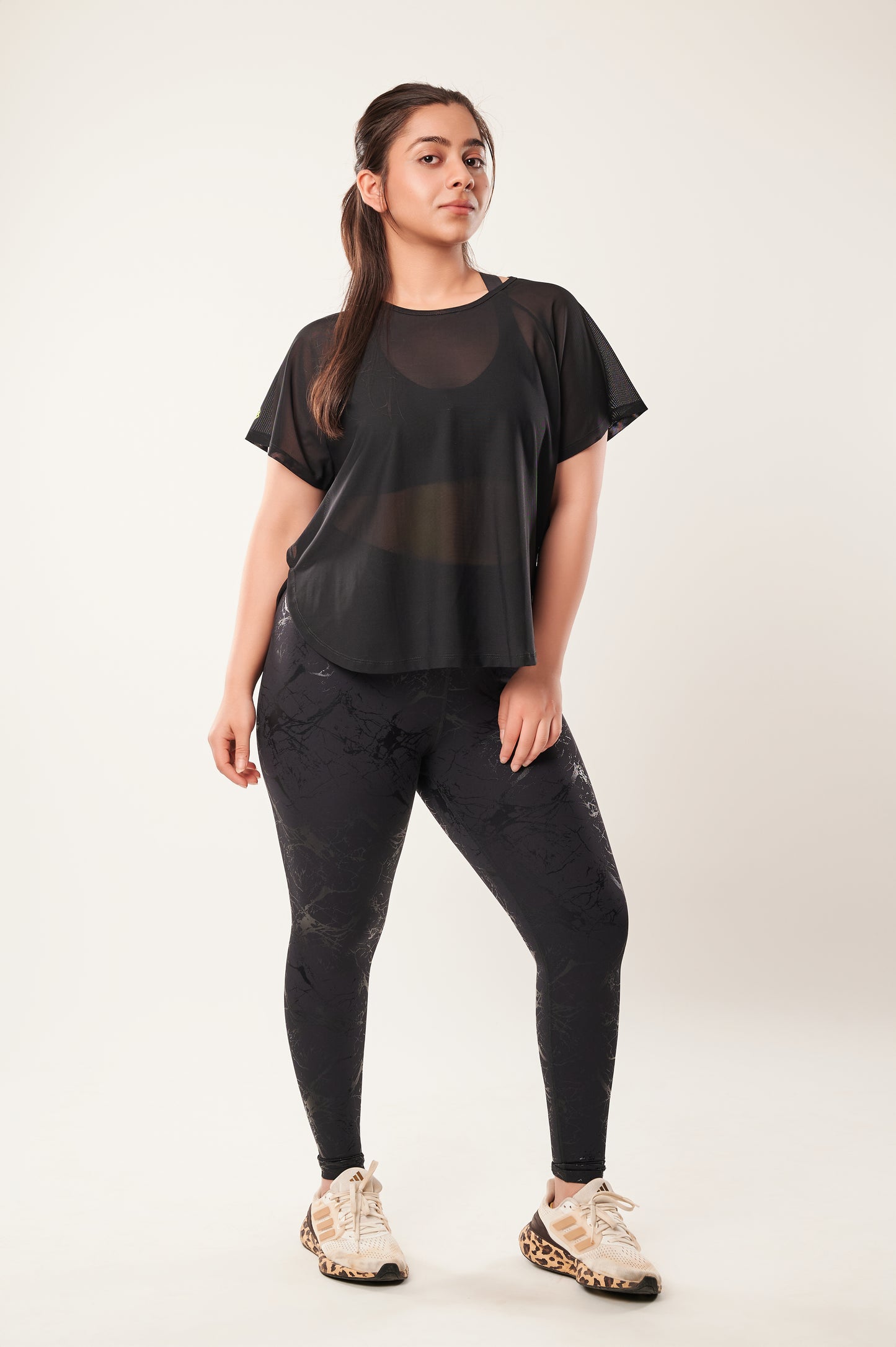 Black All Mesh Tee