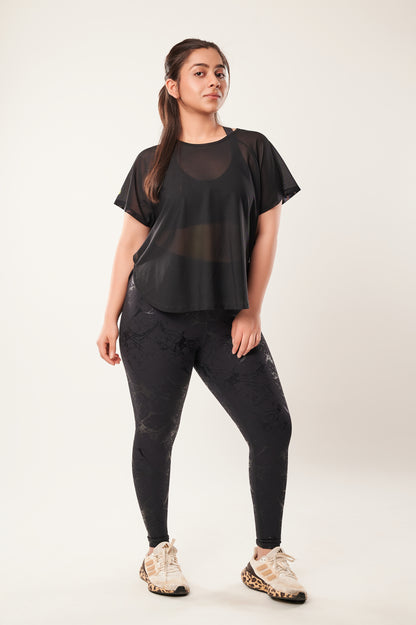Black All Mesh Tee