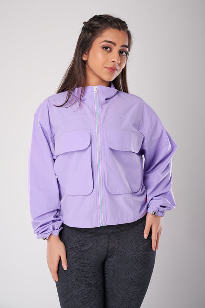 Being Pretty Lavender Cropped Jacket