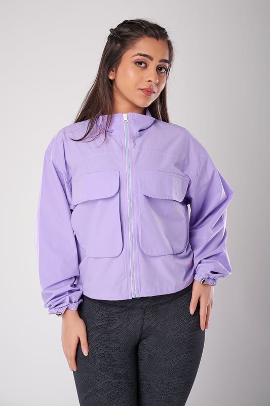 Being Pretty Lavender Cropped Jacket