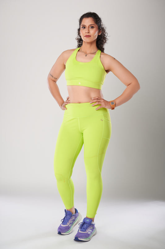 PowerGlow Neon Sports Bra