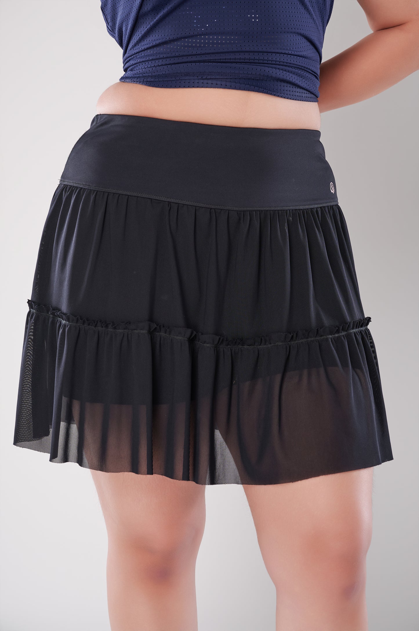 Black Mesh Skort