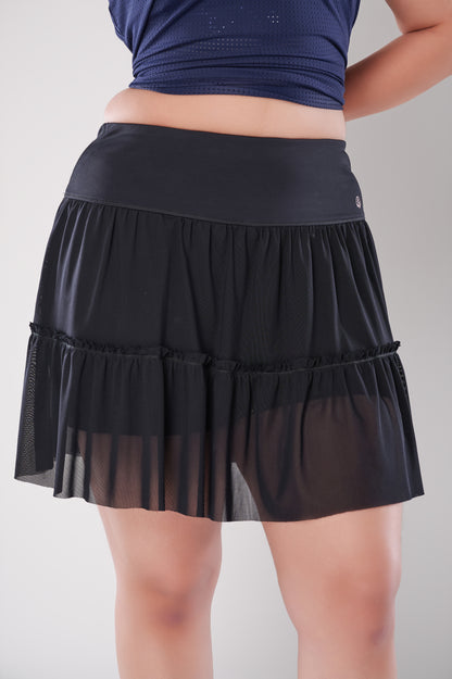 Black Mesh Skort