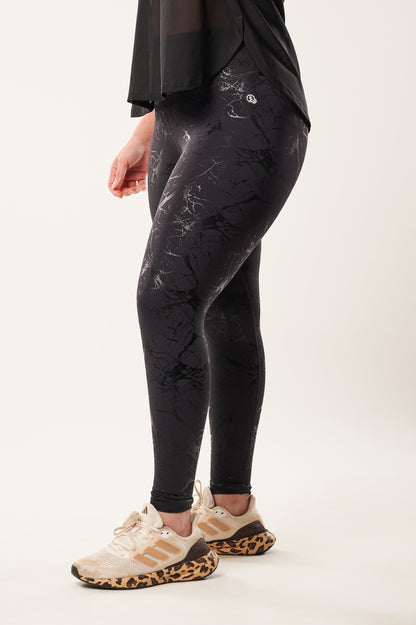Black All Marble Leggings