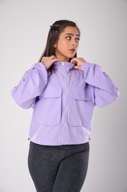 Being Pretty Lavender Cropped Jacket