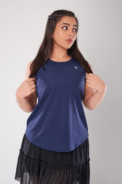 Midnight Navy Open Back Tank