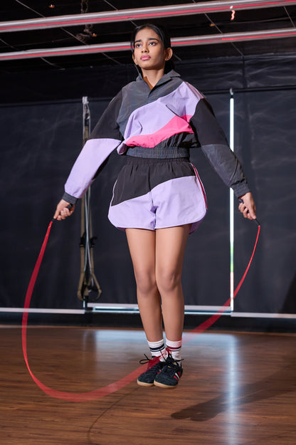 Lovin' It Colour Block Pull Up Jacket