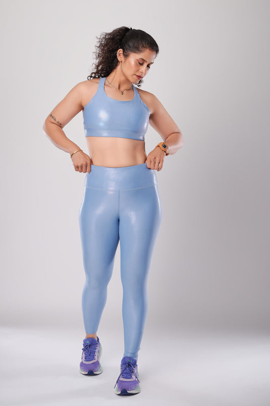 Blue Holo Sports Bra
