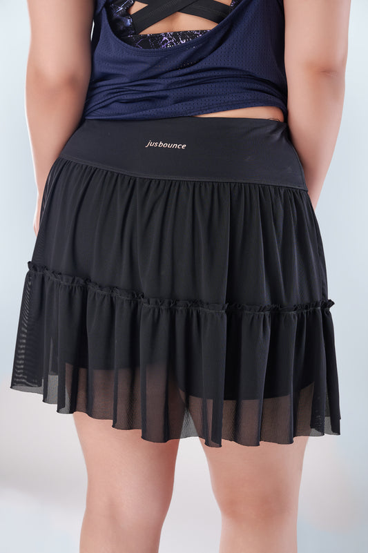 Black Mesh Skort