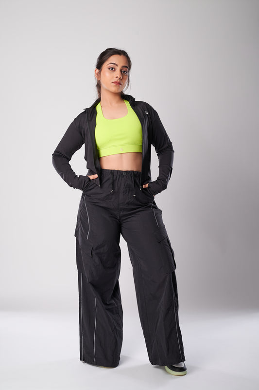 Eclipse Black Parachute Pants