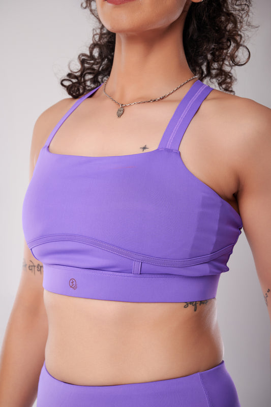 VioletFlow Cross Back Sports Bra
