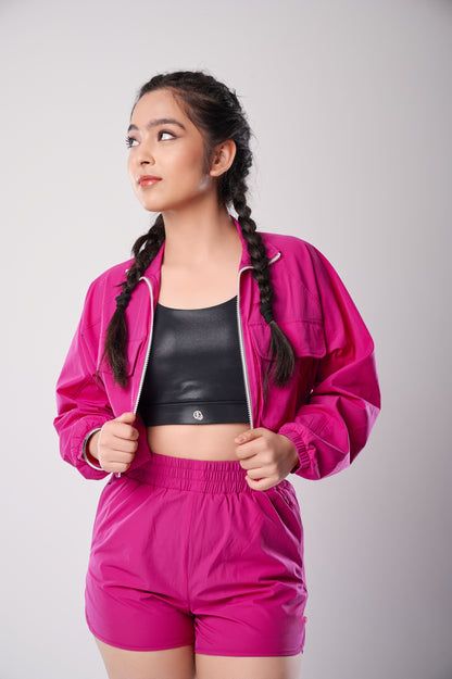 PowerPop Pink Cropped Jacket