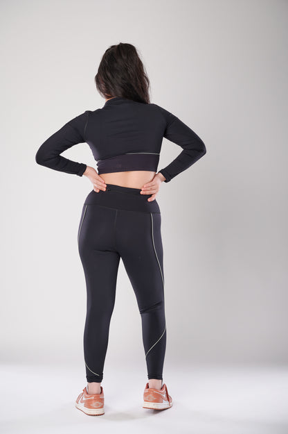 Black And Mint Leggings