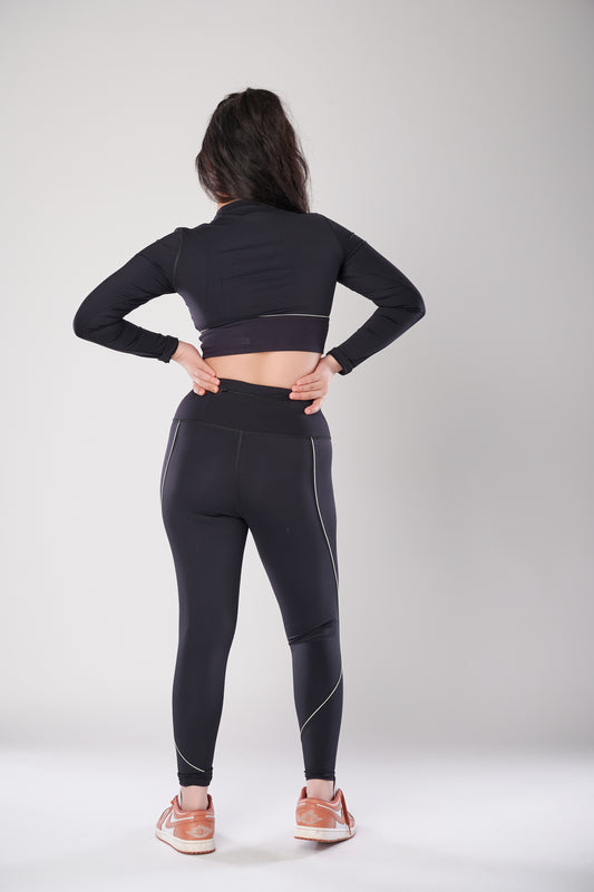 Black And Mint Leggings