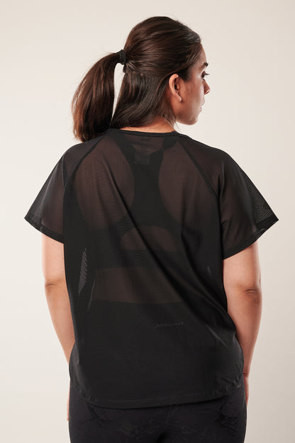Black All Mesh Tee