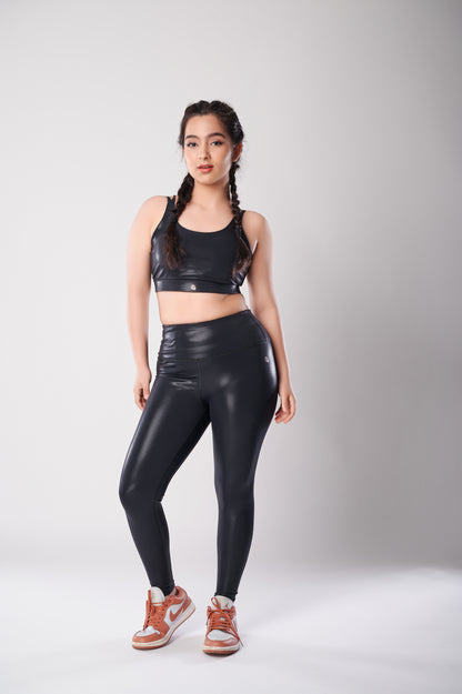PowerGloss Black Leggings