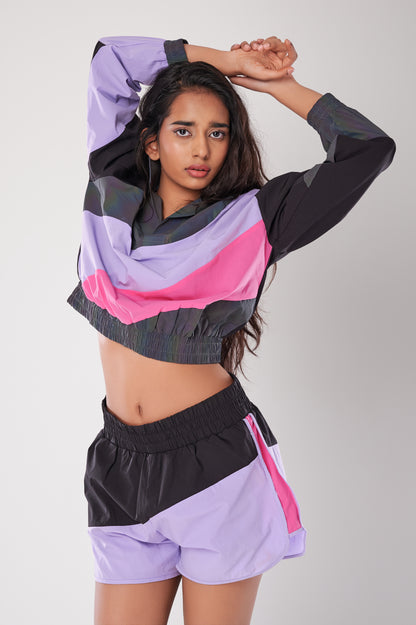 Lovin' It Colour Block Pull Up Jacket