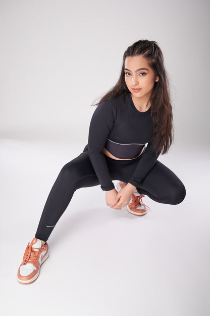 Black And Mint Leggings