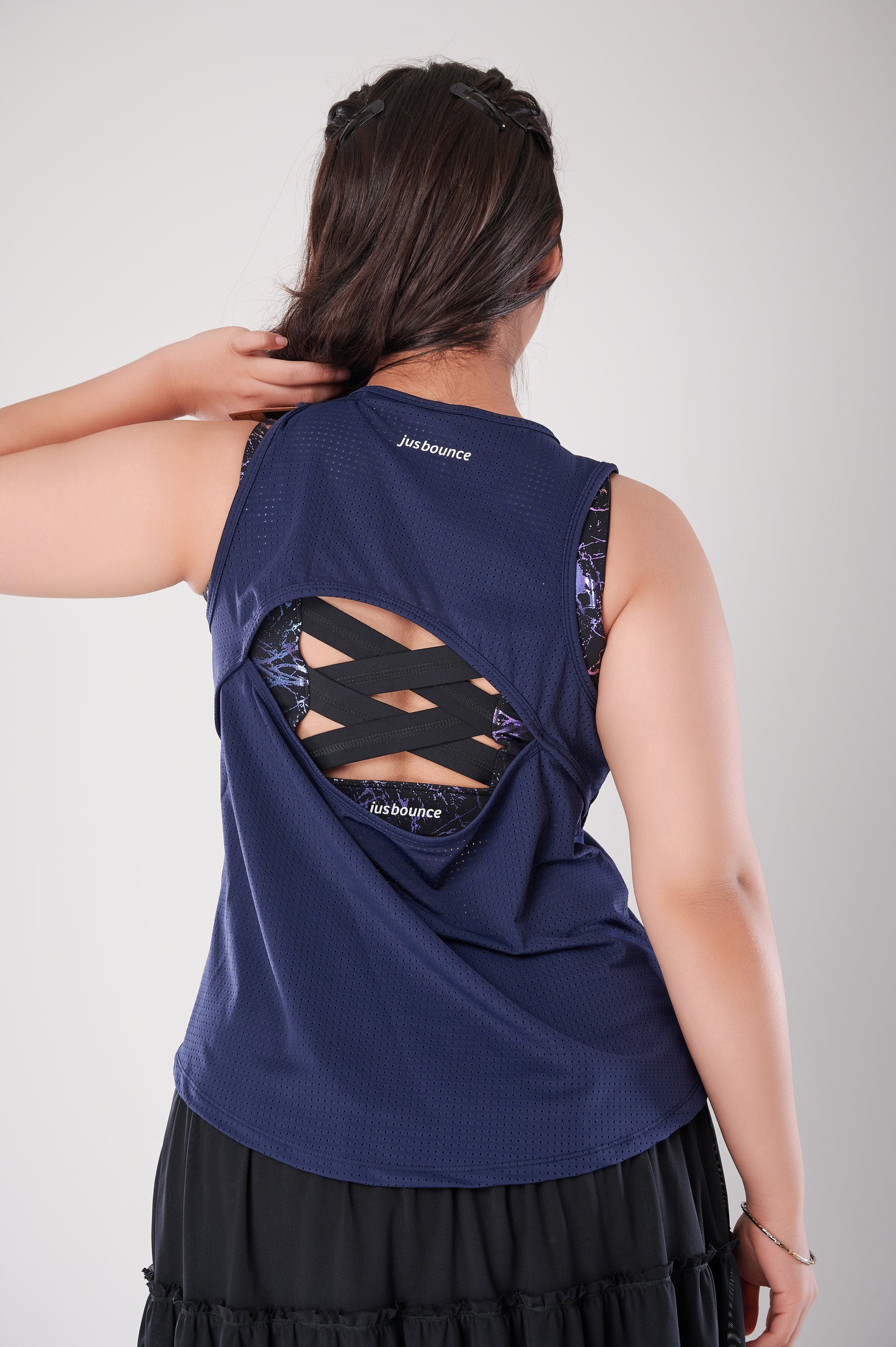 Midnight Navy Open Back Tank